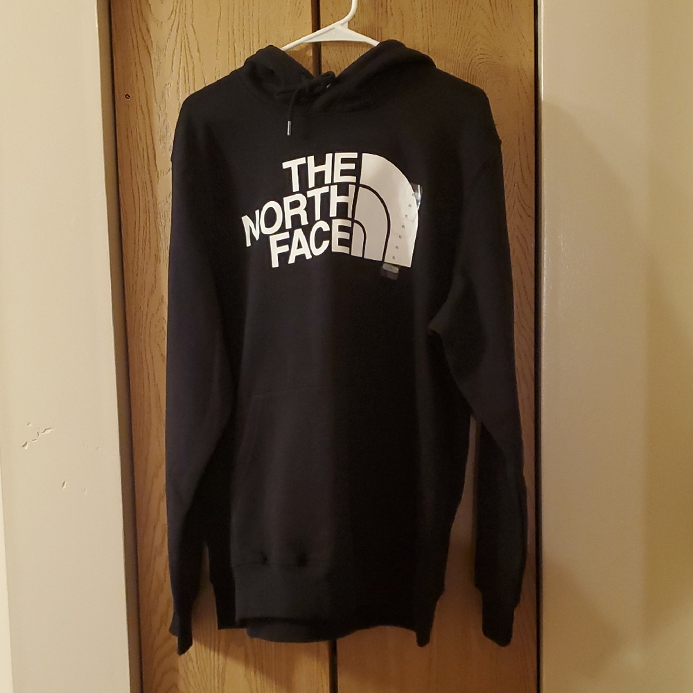 The North Face Black Hoodie with White Logo